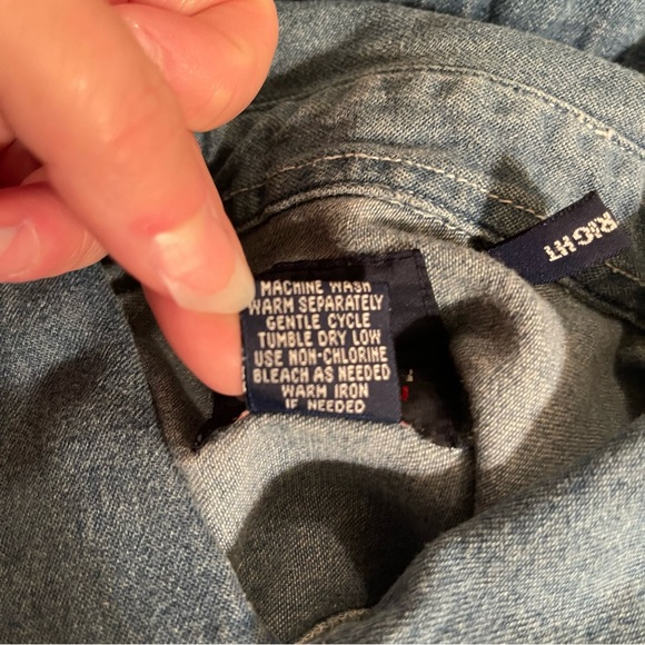 Quizz Womens Denim Jean Embroidered Teddy Bears Button Up Shirt Size 20 - Picture 7 of 7